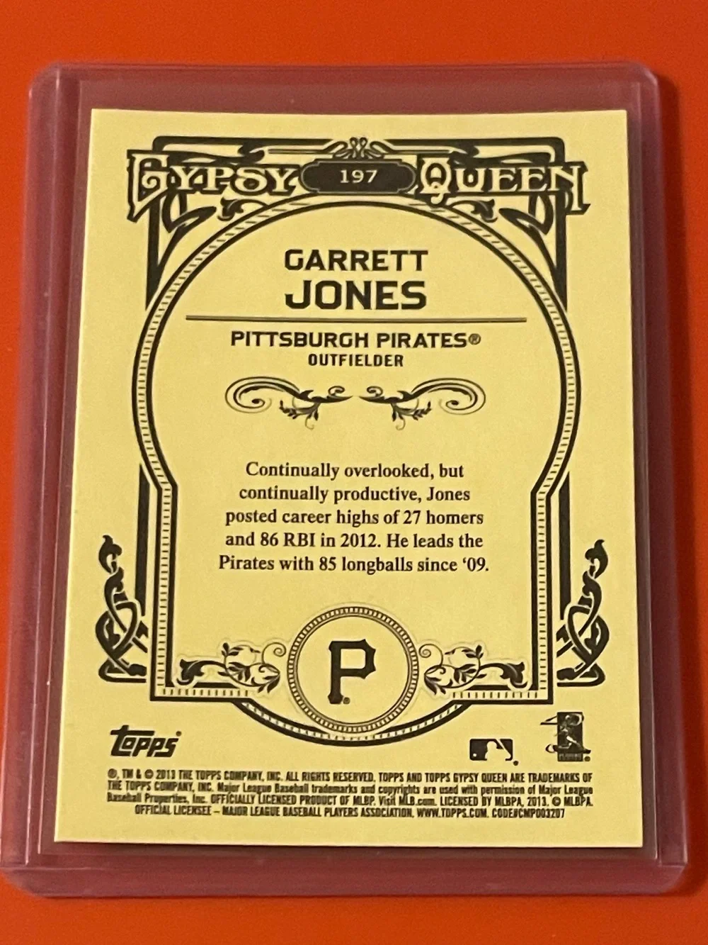 Garrett Jones #197 2013 Topps Gypsy Queen Baseball Trading Card